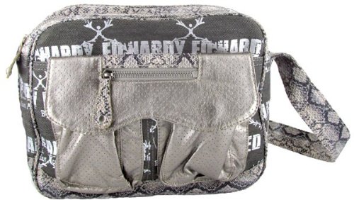 ED HARDY by Christian Audigier Tattoo Europa Logo Snake Print Handbag Purse 