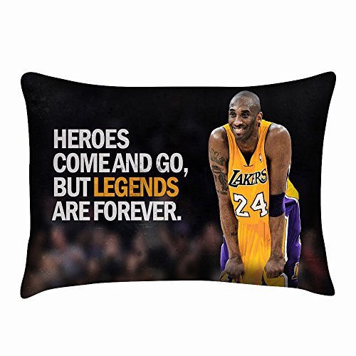 Los Angeles Lakers Kobe Bryant Pillowcase Twin Sides Custom Cushion Cover Size 20x30 Inch