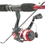 South Bend Worm Gear Fishing Rod and Spinning Reel Combo, Red