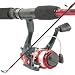 South Bend Worm Gear Fishing Rod and Spinning Reel Combo, Red