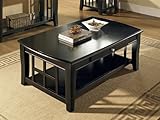 IMAGE OF Steve Silver Cassidy Rectangular Wood Top Cocktail Table in Black