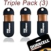 Duracell Capless USB 2.0 Flash / Key Drive - 8GB - MEGA VALUE 3 PACK