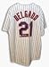 Carlos Delgado Autographed New York Mets Majestic White Pinstripe Jersey