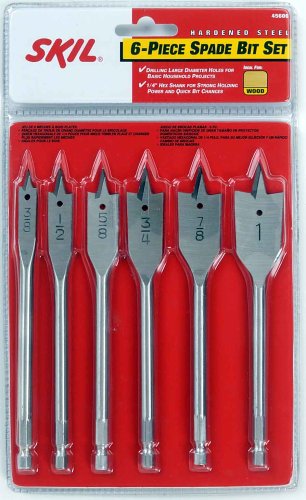 Skil 45606 6 Piece 3 8 to 1 2 Spade Drill Bit Assortment