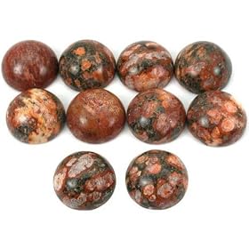 10 Jasper Round Cabochons Loose Gemstones Jewelry 14mm by 