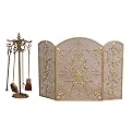 Rose Medallion Fireplace Accessories