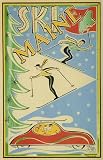 MAINE FAMILY TRAVEL SKI SKIING WINTER SPORT VINTAGE POSTER CANVAS REPRO