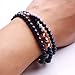 Qiyun 6mm 108 Blue Prayer Mala Rosary Bead Buddhist Strand Necklace Bracelet