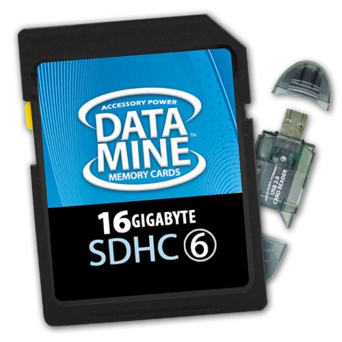 DataMINE 16GB SDHC Class 6 Memory Card Featuring DataSafe Technology for 100% FAST AND RELIABLE Transfers - Ideal for your Digital Cameras and Camcorders