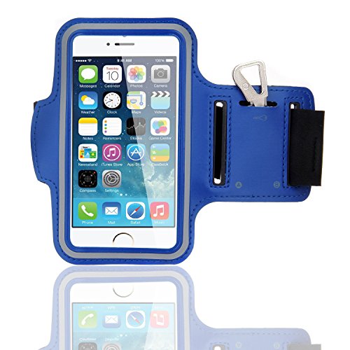 Geek4lesses***January 15th Model UPDATE***Gym Jogging Running Sport Bag Armband Case Cover for iPhone 6 4.7" Fashion Belt Wrist Strap Arm Band Phone Bag for iPhone6 (Blue)