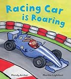 Racing car is roaring