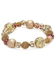 Lenora Dame "Retro" All Decked Out in Swarovski Pink Stretch Bracelet