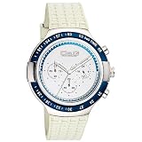 D&G Watch Juan Chr Plastic Blue Bezel Silver Dial Grey Pu Dw0417