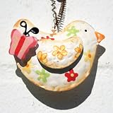 Produkt-Bild: 12 STK ANH&Auml;NGER VOGEL AUS BLECH HANDBEMALT OSTERN 6,5CM