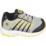 K-Swiss Tubes Run 100 VLC Mesh Running Shoe (Infant/Toddler),Silver/Black/Bright Yellow,9 M US Toddler
