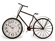 20.25" Rustic Brown Bicycle Sculpture Analog Desk Clock