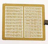 Linked SP style numbers for headlights; range of numbers 00 to 99; .0877 x .052