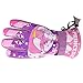 Sized Boy Girl Color Changing Winter Skiing Snowboard Gloves (Pink, M)