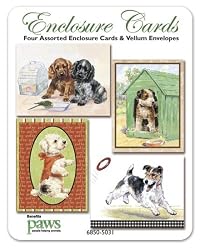 Playful Puppies - Set of Four Gift Cards and Vellum Envelopes