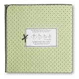 Swaddle Designs 究極のおくるみブランケット ブラウンドット ライムグリーン SD-014LM