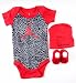 Michael Jordan 3 Piece Infant Set Size 3-6 Months Red/Black