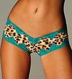 honeydew Golden Leopard Microfiber Low Rise Boyshort Panty (442)