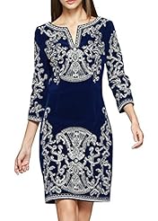 Round Neck Spring Fall Winter Midi Dress 