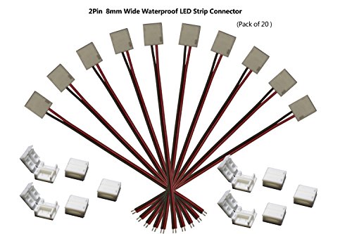 Alightings 2 pin 8mm led strip connector kits for outdoor silicon…