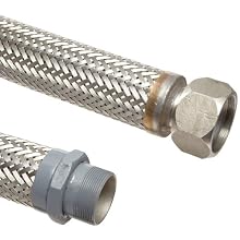 Unisource SF21 Stainless Steel Cryogenic Liquid Transfer Hose Assembly, Stainless Steel NPT Male Hex x JIC Female Swivel Connection