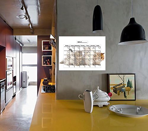 Four Cats Monthly Calender Premium Decal Re Stick Vinyl Sticker Whiteboard Marker