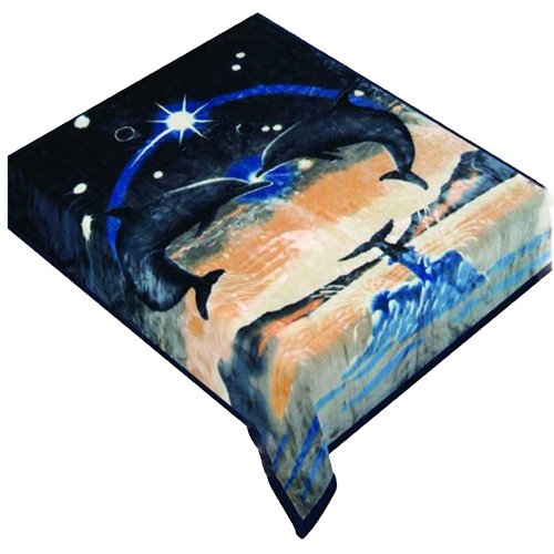 ^Discount^ New Queen Size Medium Weight Dolphin Sunset Luxury Mink