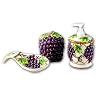 GRAPES 3D Resin & Ceramic theme Kitchen 4 pcs Set NEW