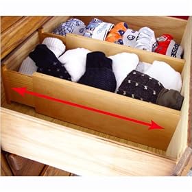<b>Expandable Drawer Dividers - Set of 2 - Natural Wood by Axis International</b>