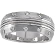 14K White Gold Diamond Anniversary Band - 0.20 Ct.