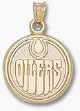 Edmonton Oilers 'Oilers Logo' 5/8' Pendant - 14KT Gold Jewelry