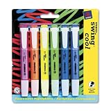 AVERY-DENNISON / Swing cool highlighter, six-color fluorescent set, chisel tip / SWS48865 / Sold as 1 Set / Mfr Part # 48865 \*/ Swing cool highlighter, six-color fluorescent set, chisel tip