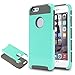 6 Plus, iPhone 6 Plus Case, iPhone 6S Plus Case, MagicSky Hybrid Dual Layer Holster Shockproof Hard Case Cover Apple iPhone 6 Plus / 6S Plus - Grey//Aqual Blue