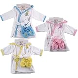 Bath Robe with Slippers - Woven Terry
