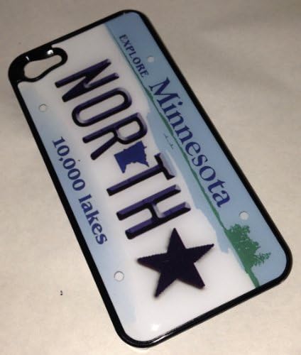 North Star Minnesota State License Plate iPhone 5 5S BLACK Plastic Case MN