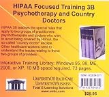 HIPAA Focused Training 3B Psychotherapy and Country Doctors (No. 3B)