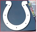 Indianapolis Colts Car Window Vinyl Decal Sticker 8" Tall (Color: White)