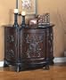 Bombe Chest in Rich Cherry with Black Marble Top - Coaster