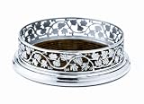 Ginkgo Grape Pewter Wine Bottle Coaster