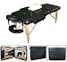 New Black 3 Foam Portable Massage Table Tattoo Salon Table Spa