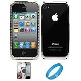 Extra Durable Chrome Coating Metal Bumper with Silver Diamonds for Apple iPhone 4 & 4S + Mirror Screen Protector + SumacLife TM Wisdom*Courage Wristband 51YKTfE4hbL. SL160 Extra Durable Chrome Coating Metal Bumper with Silver Diamonds for Apple iPhone 4 & 4S + Mirror Screen Protector + SumacLife TM Wisdom*Courage Wristband