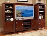 IMAGE OF Entertainment Center Contemporary Style in Cherry Finish