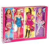 Barbie I Can Be Doll with 4 Career Outfits Ballerina , Rock Star , Model , Movie Star