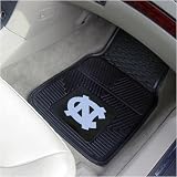 North Carolina Tar Heels Black 2-Piece Vinyl Car Mat Set