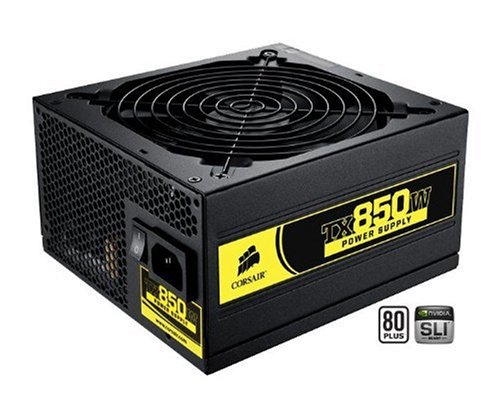 Corsair CMPSU-850TX 850-Watt TX Series 80 Plus Certified Power Supply compatible with Intel Core i7 and Core i5