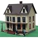 HO B/U Haunted House, Lighted w/Figures